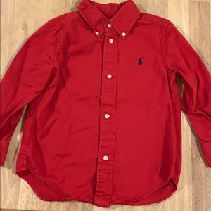4/10$$ Red Ralph Lauren button down 3T